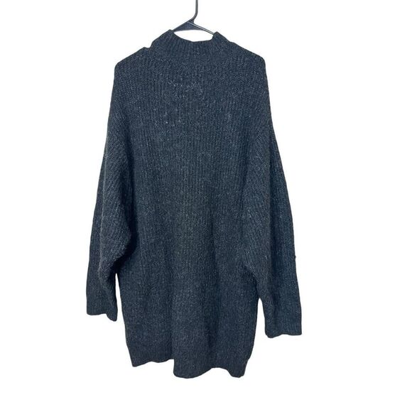 Zara‎ Knit Wool Blend Gray Mock Neck Sweater Dress Size M - Picture 7 of 7